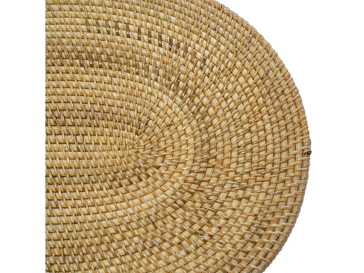 Pack de 6 manteles individuales ovalados de ratán y posavasos 40x30cm