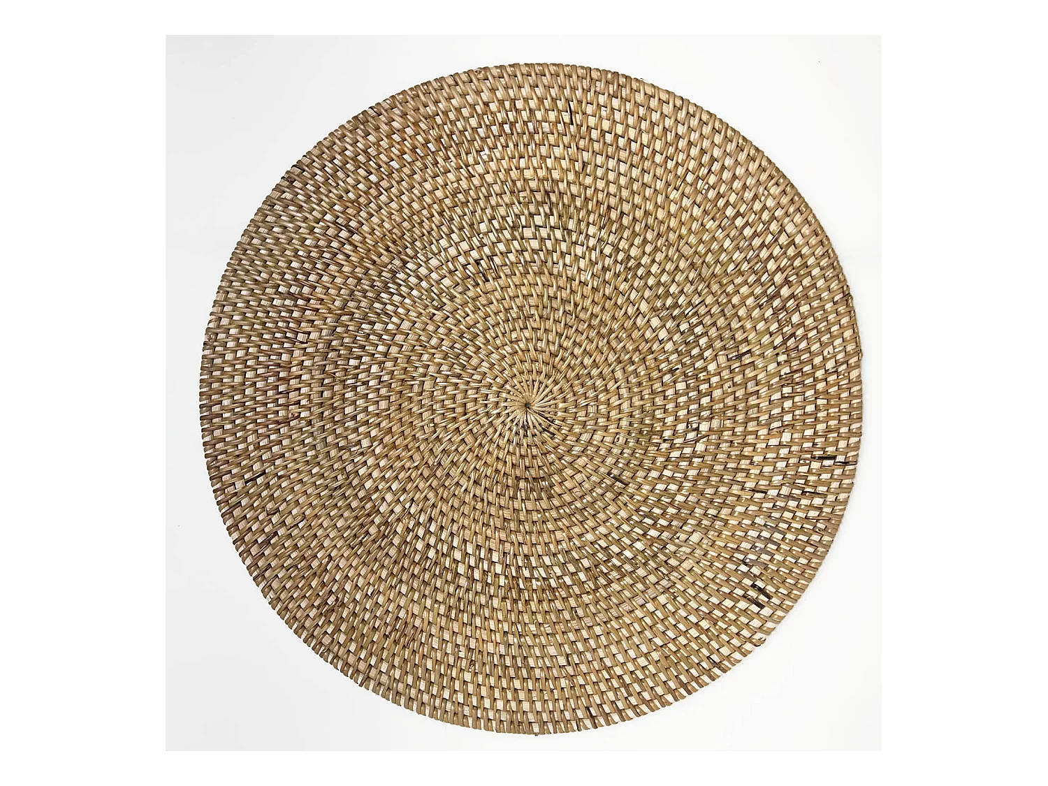 Confezione di 6 tovagliette rotonde in rattan e sottobicchieri da 35 cm