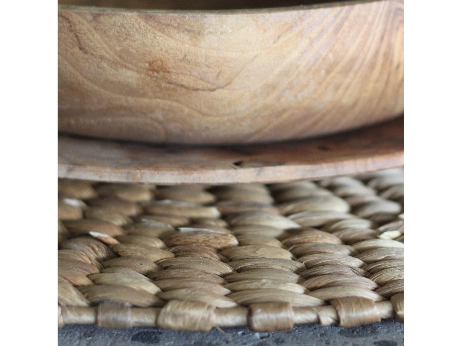 Confezione da 6 sottopiatti rotondi in fibre naturali da 38 cm