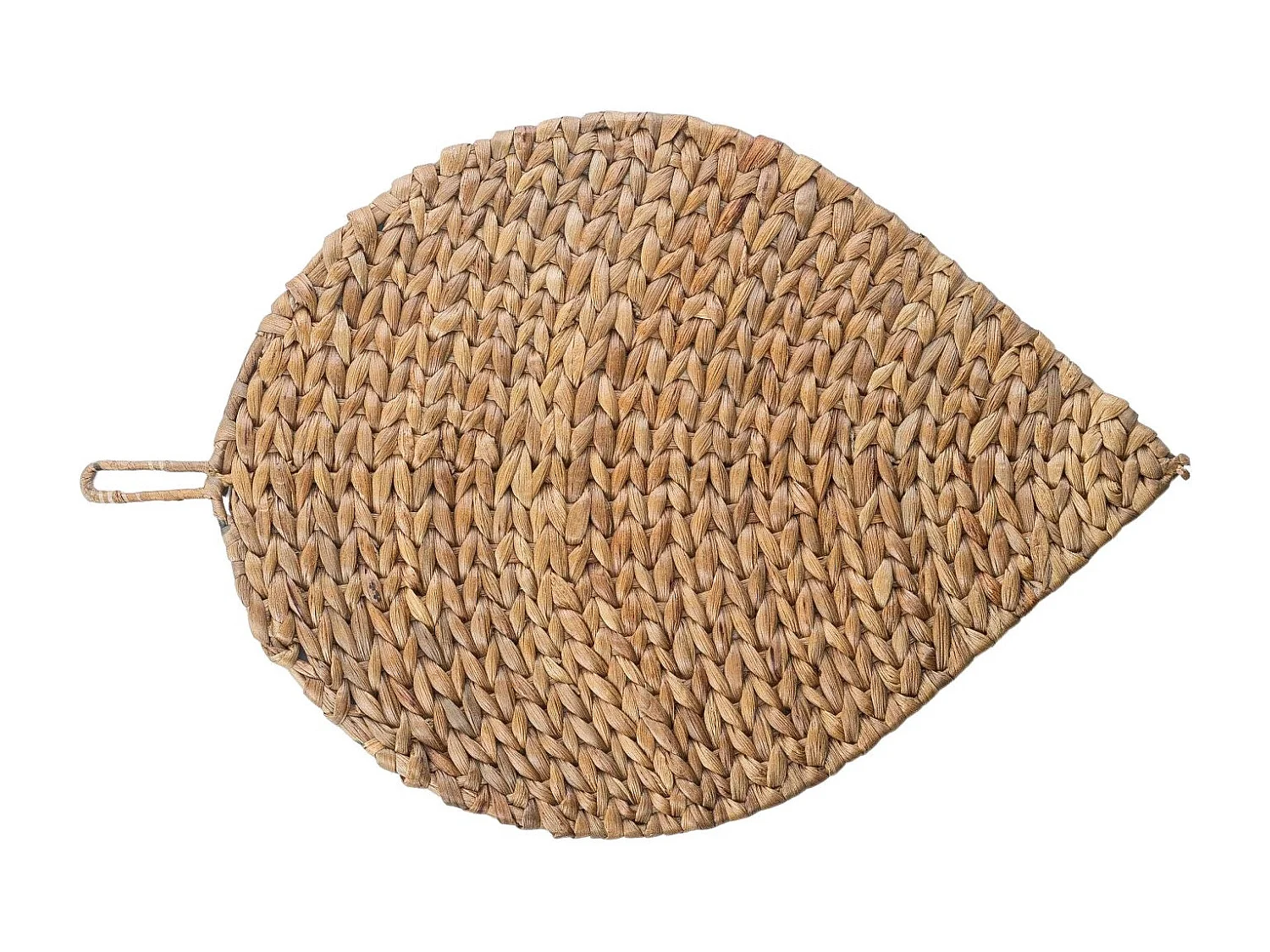 Confezione da 6 sottopiatti in fibre naturali a forma di foglia 48 x 36 cm