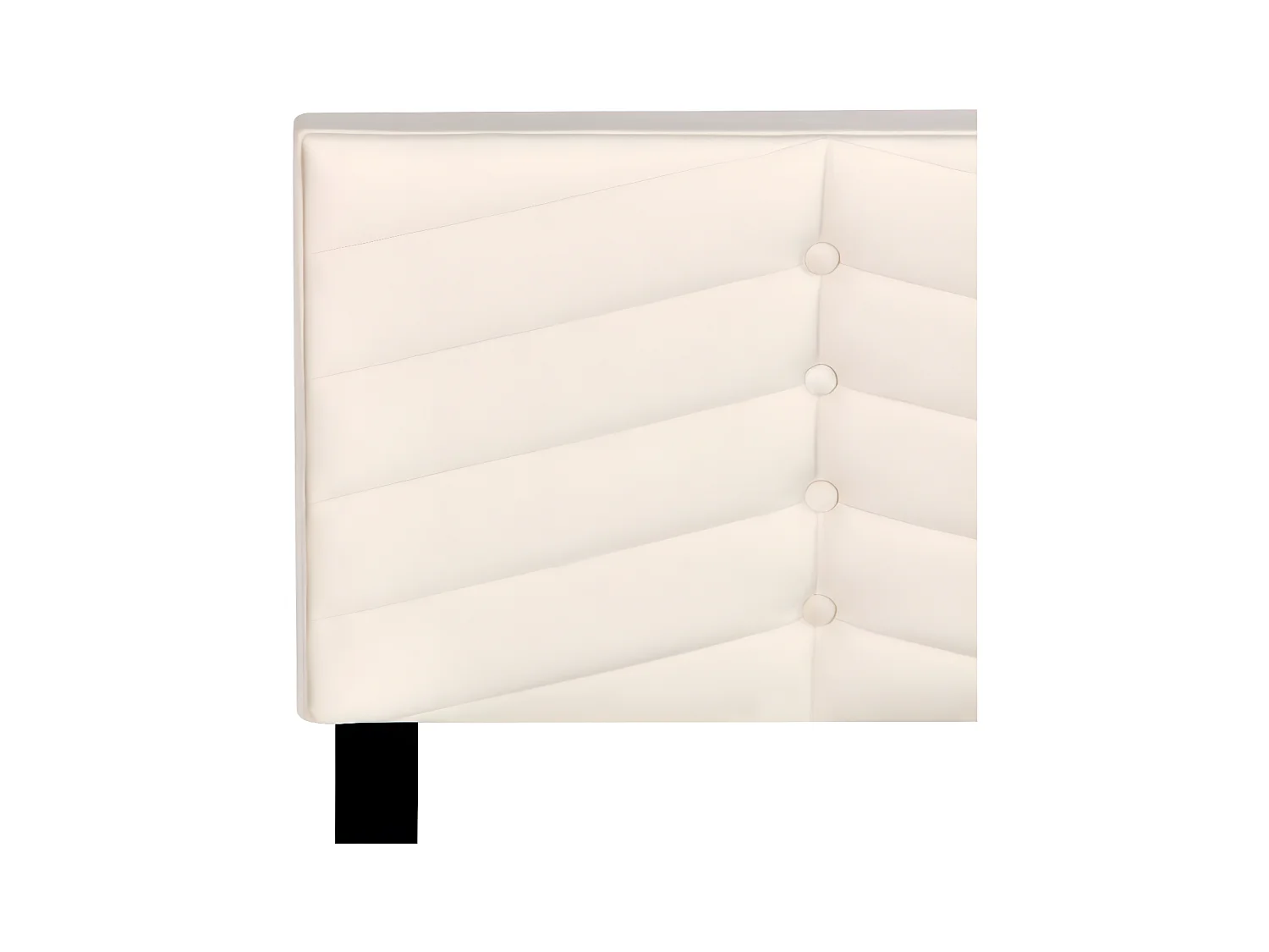 Lit rembourré 140*190 avec sommier à lattes et tête de lit,  beige