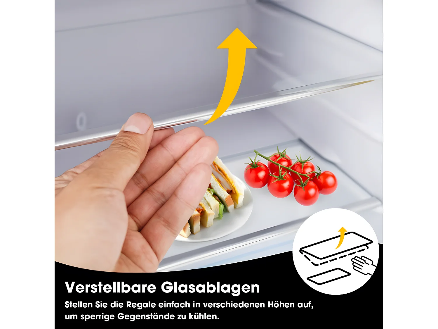 Réfrigérateur Retro avec double porte supérieure et inférieure, d'une capacité totale de 72 litres