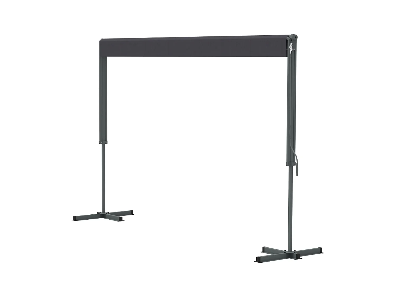 Store banne double pente manuel 2.95 x 3 m gris ISEO