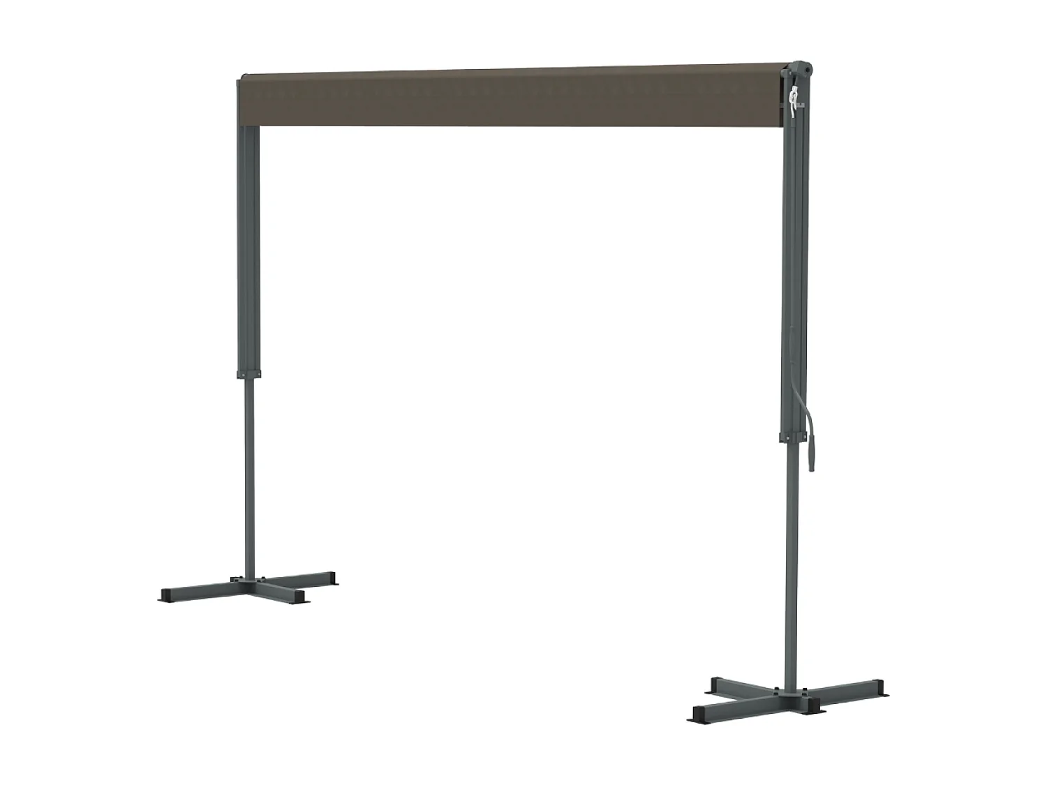 Tenda manuale a doppia pendenza 4 x 1,5/1,5 m in poliestere color tortora ISEO