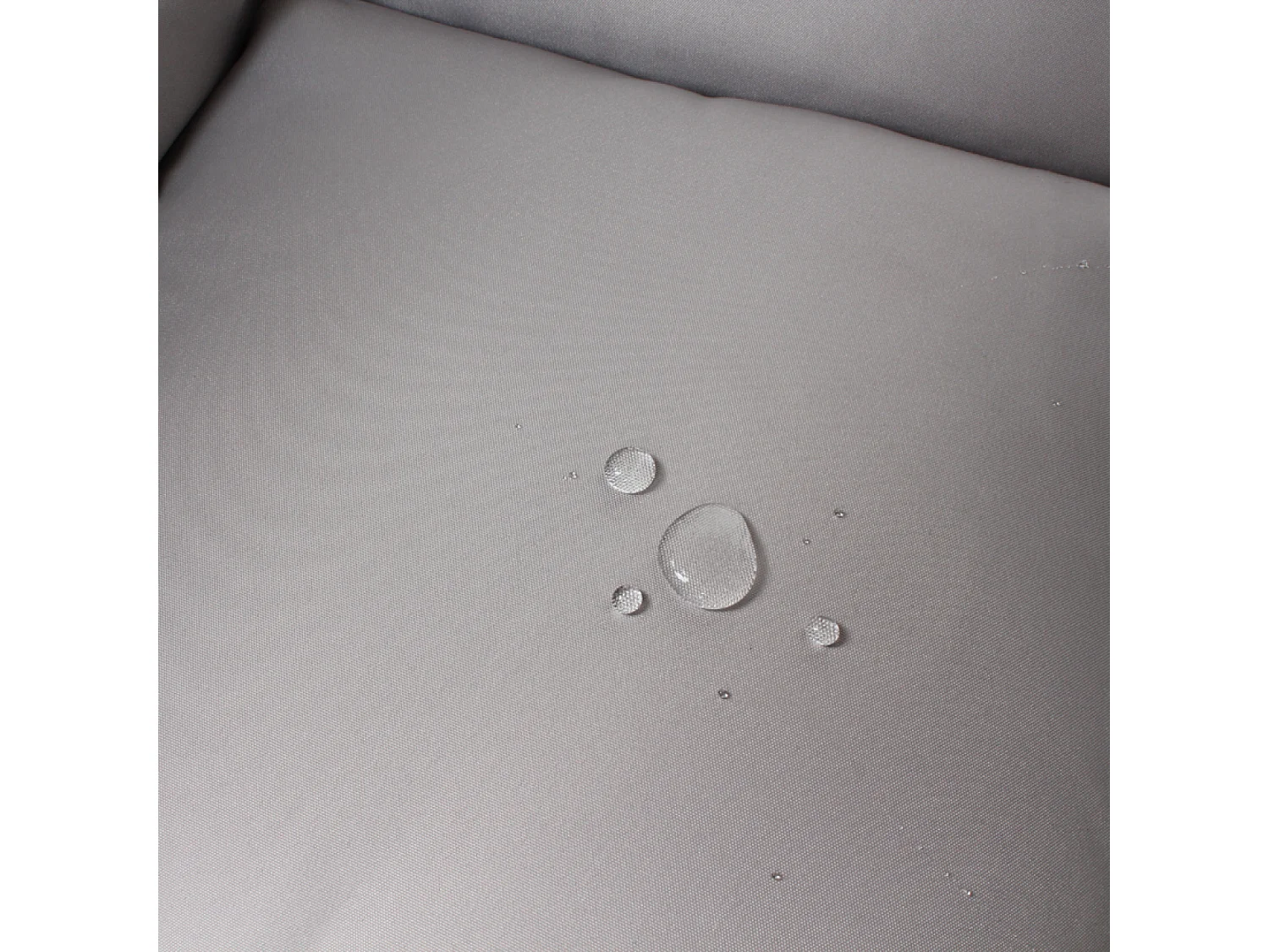 Cadeira suspensa de vime CUZCO com suporte - Resina entrançada, Almofadas macias, Resistente - Natural/Cinza