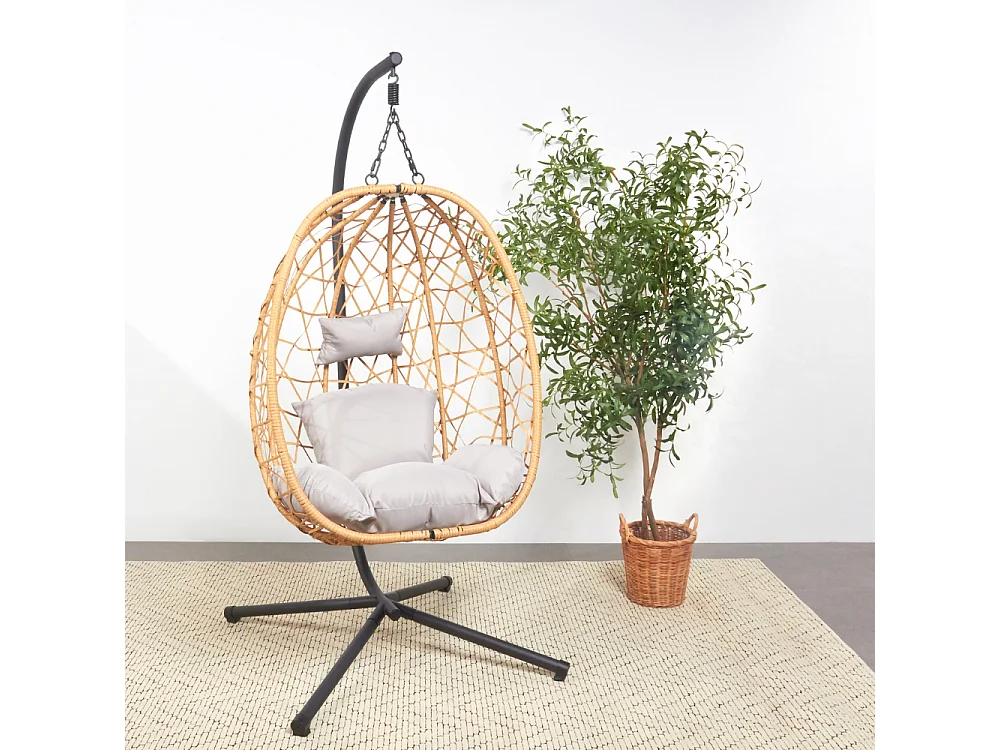 Fauteuil suspendu effet rotin CUZCO