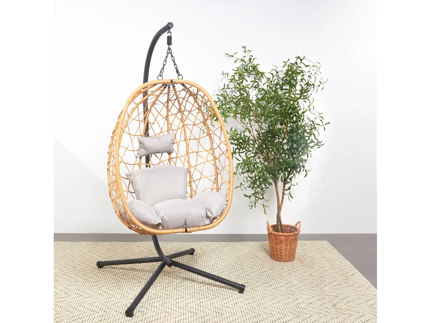 Fauteuil suspendu effet rotin CUZCO