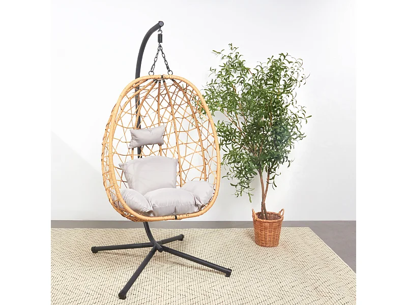 Poltrona sospesa in rattan CUZCO