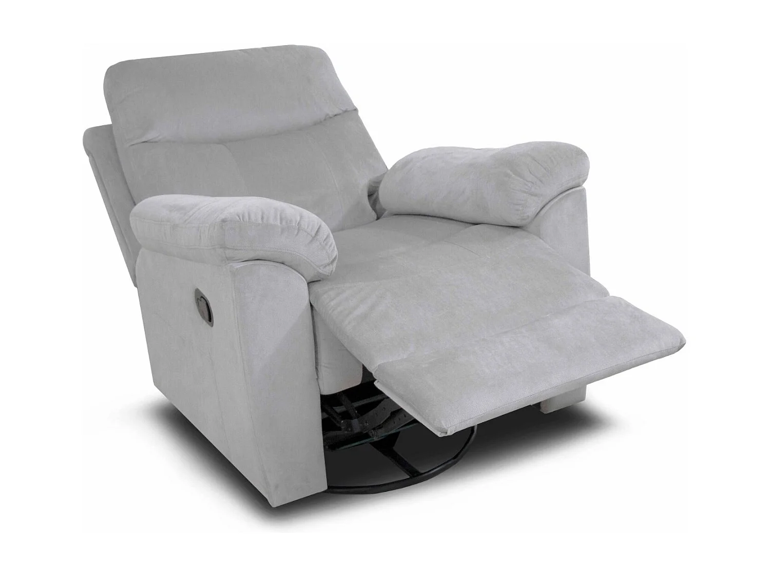 Poltrona Reclinavel Manual Texas, Sofá de 1 lugar, Cinza