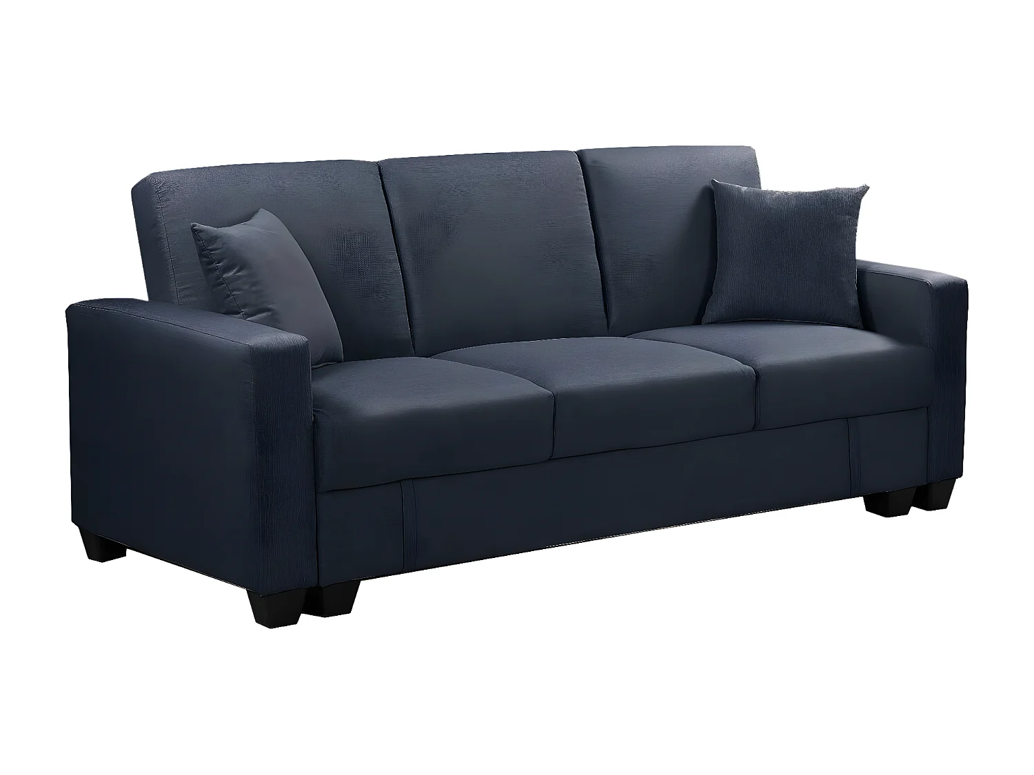 Sofá-Cama Keyla com baú, 210cm Cinza escuro