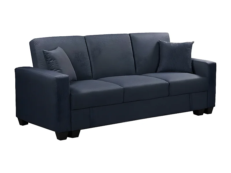 Sofá-Cama Keyla com baú, 210cm Cinza escuro