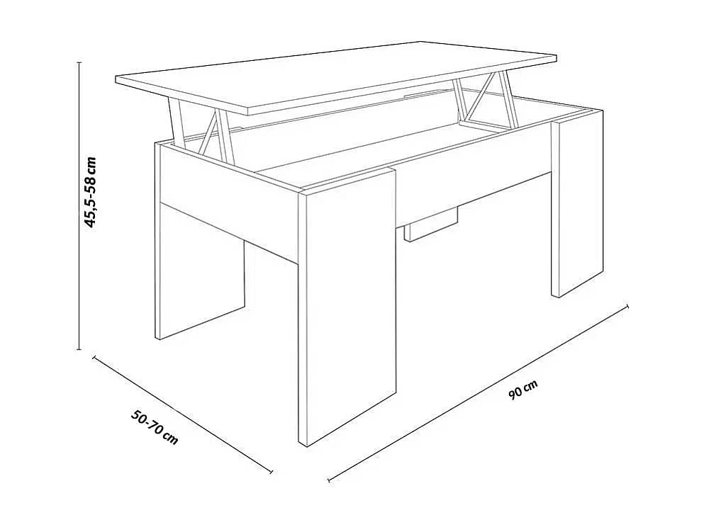 Oferta: Sofa Cama Chaise Longue XS Negro + Mesa de Centro Blanco