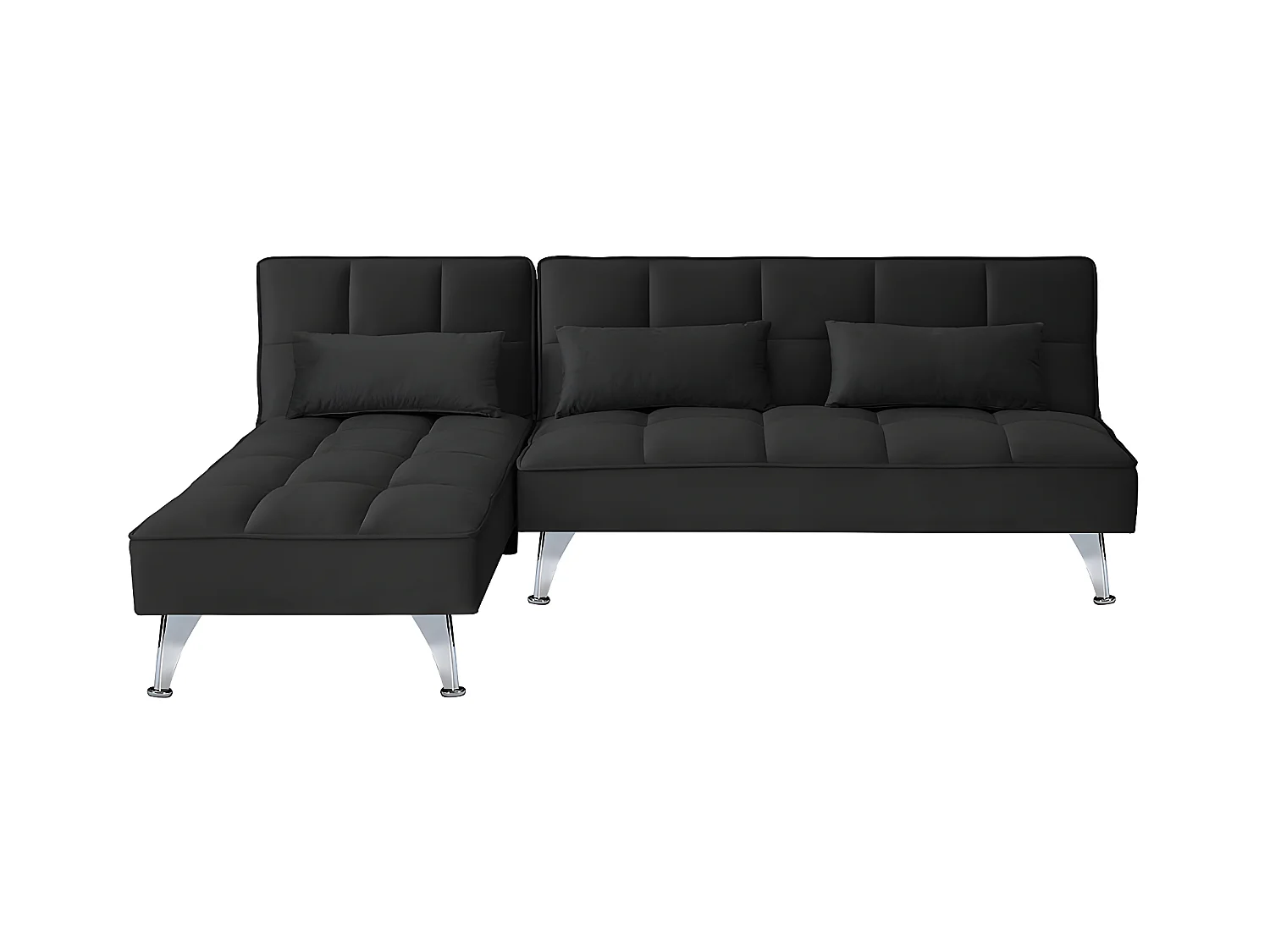 Sofá-Cama Chaise Longue Noelia XS 200cm Preto