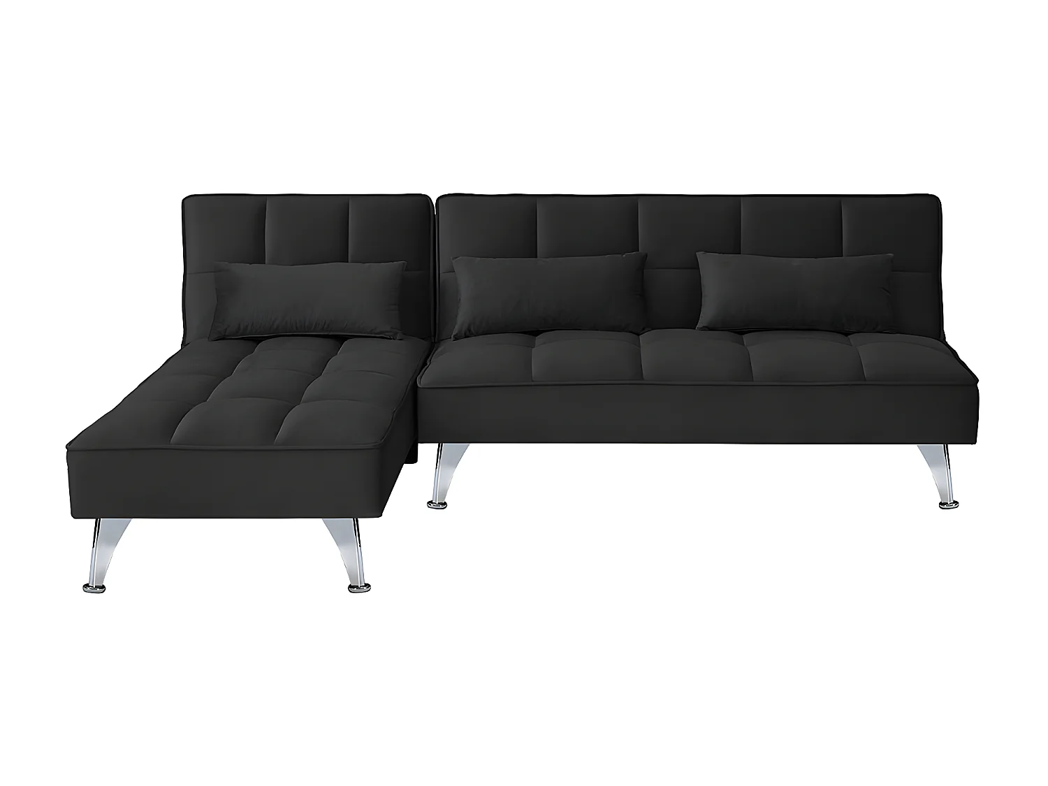 Sofá-Cama Chaise Longue Noelia XS 200cm Preto