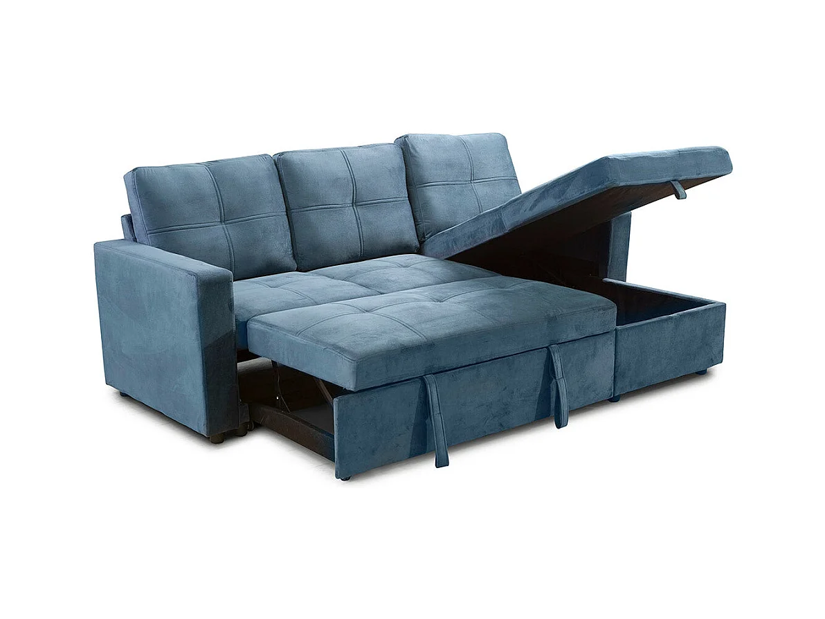 Sofá-Cama Chaise Longue Pau 215cm Azul