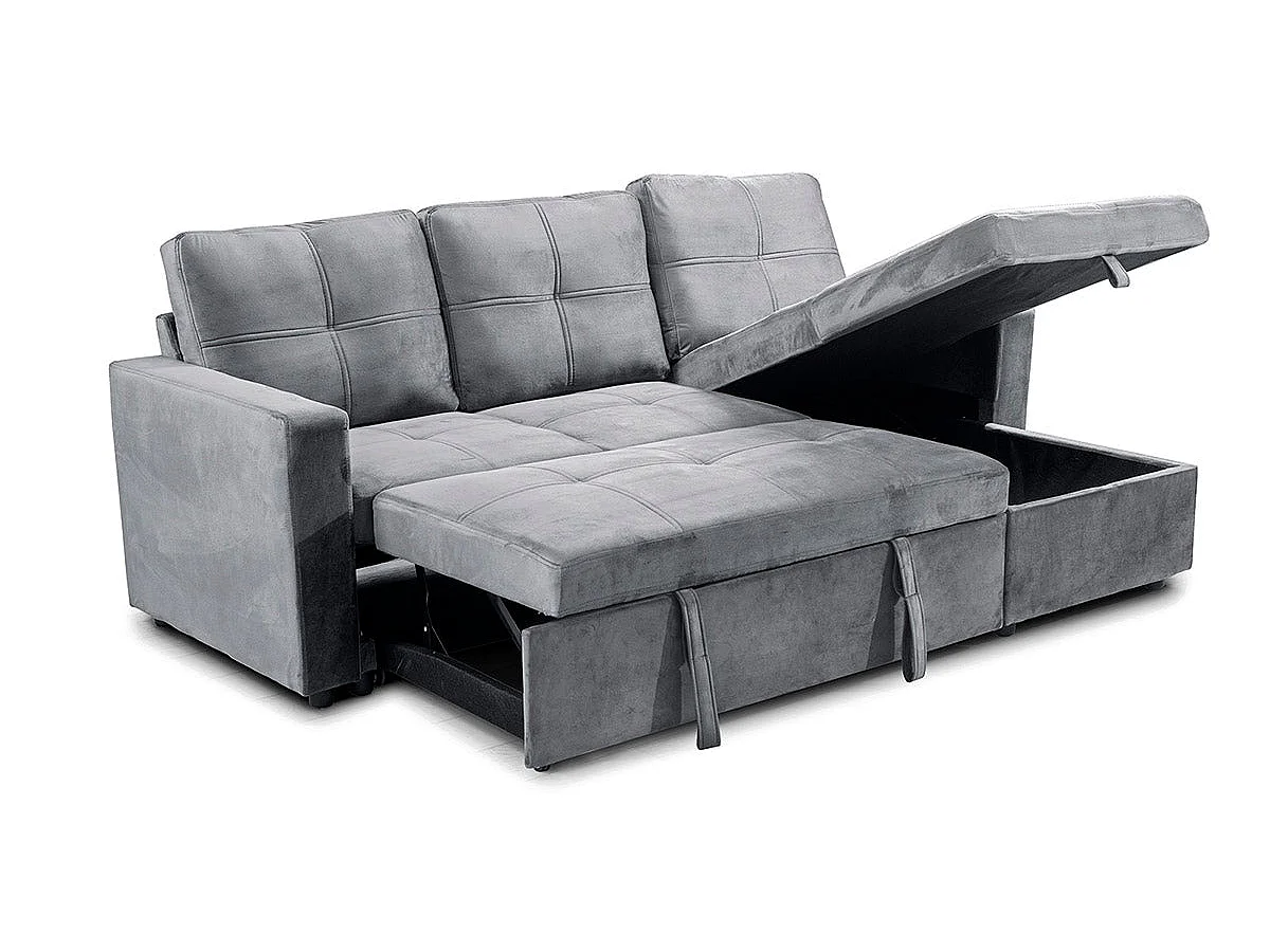 Sofá-Cama Chaise Longue Pau 215cm Azul