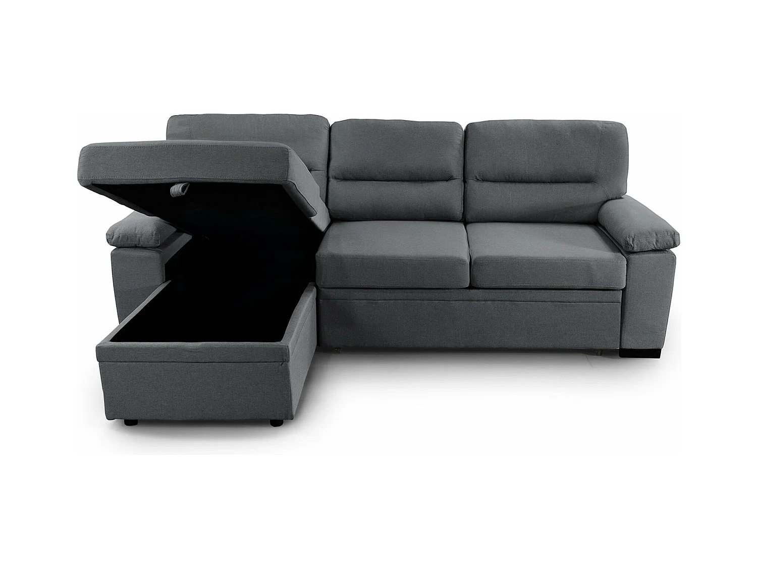 Sofa Cama Chaise Longue Emma 238cm Gris Oscuro