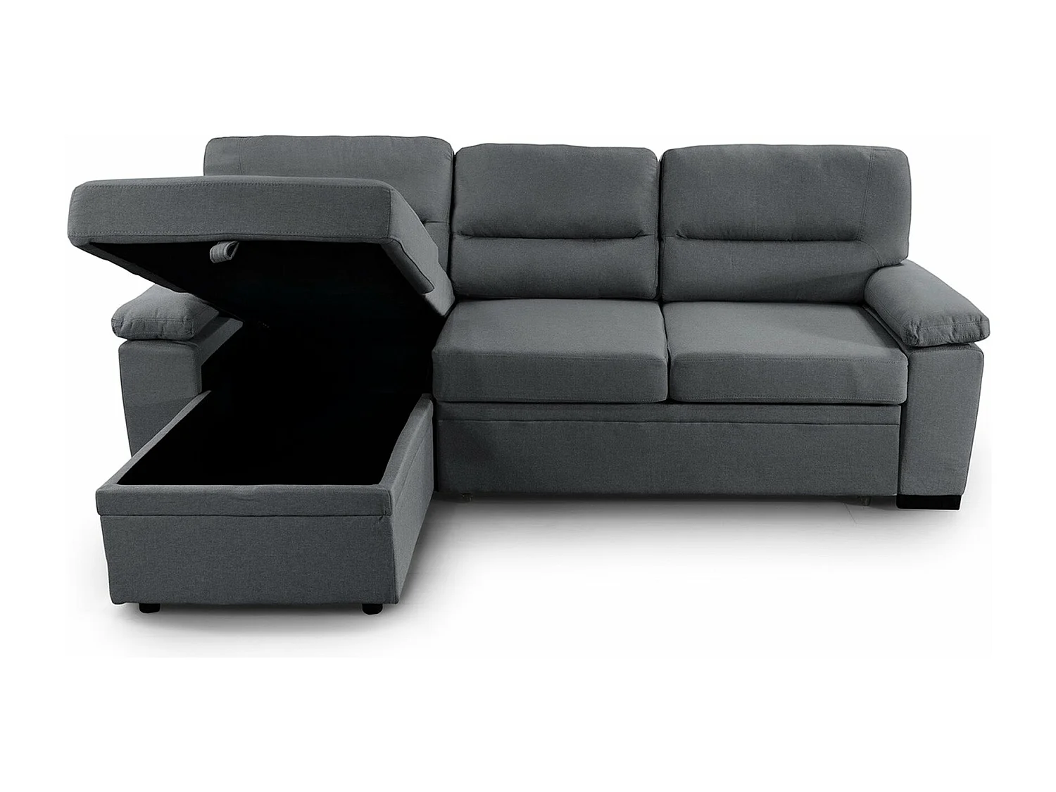 Sofa Cama Chaise Longue Emma 238cm Gris Oscuro