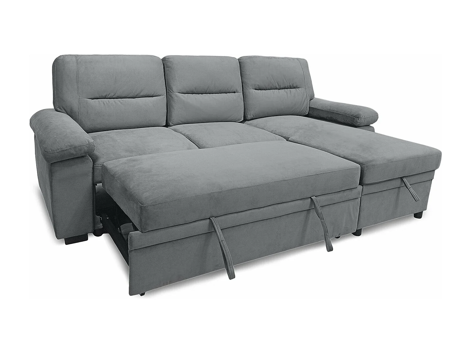 Sofa Cama Chaise Longue Emma 238cm Gris Oscuro