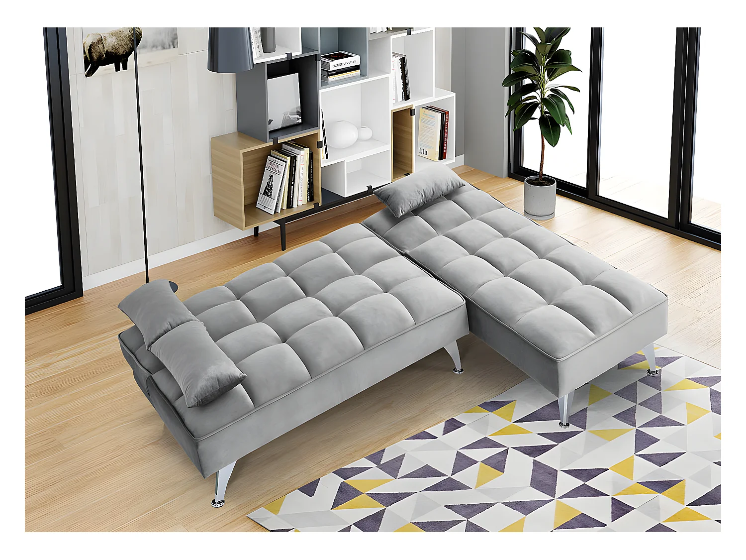 Sofa Cama Chaise Longue Noelia XS 200cm Gris
