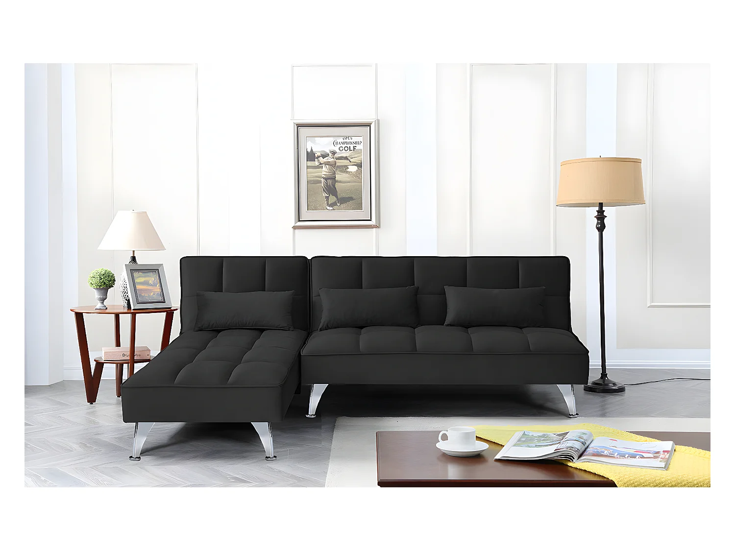 Sofa Cama Chaise Longue Noelia XS 200cm Gris