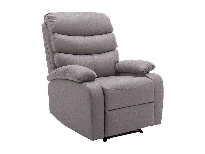 Poltrona Reclinavel Manual Miami, Sofá de 1 lugar, Marrom