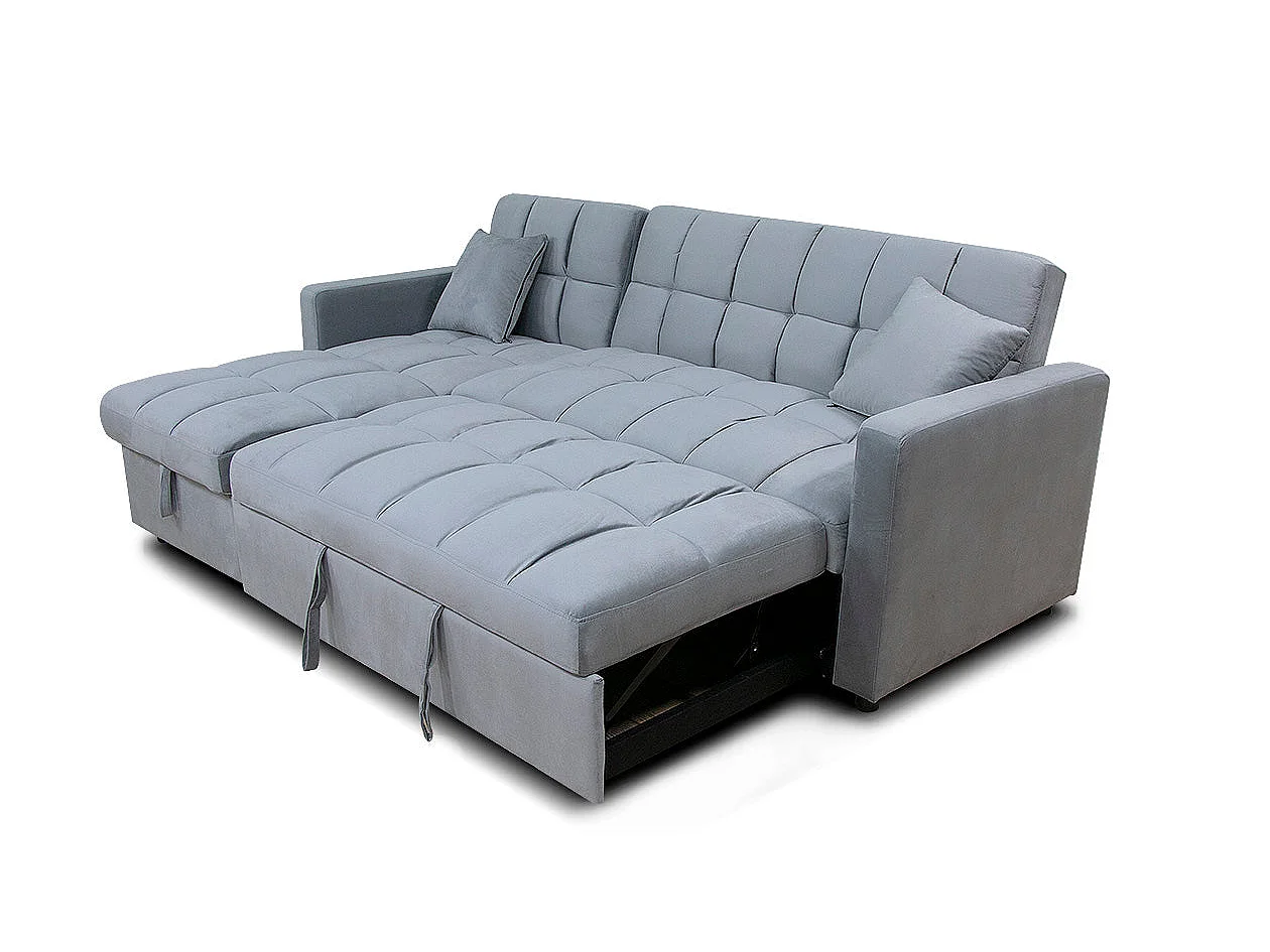 Sofá-Cama Chaise Longue Kris 210cm Preto