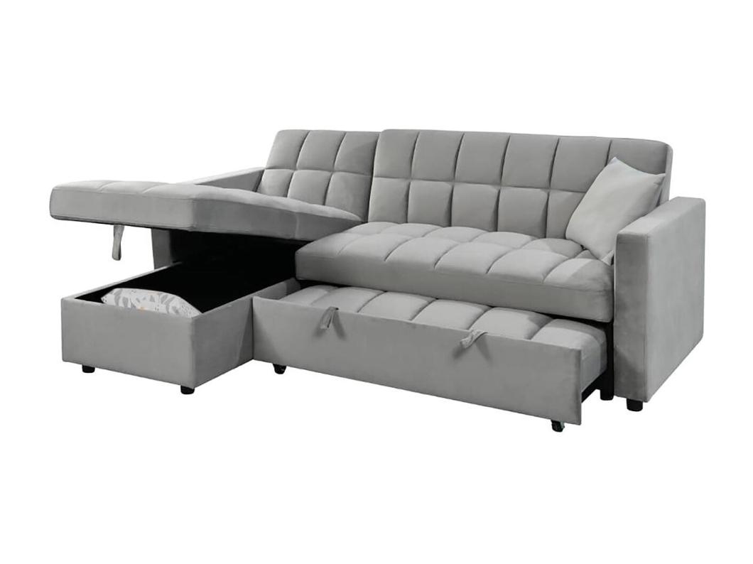 Sofá-Cama Chaise Longue Kris 210cm Preto