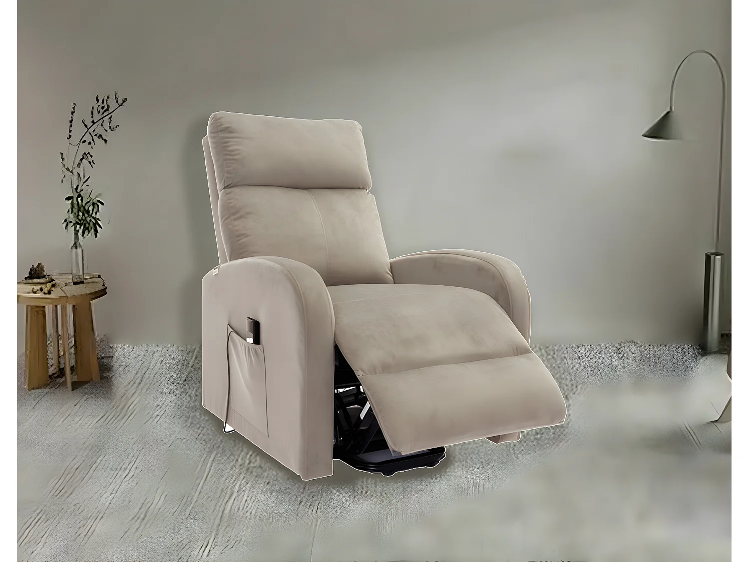 Poltrona Reclinavel Electronica Irene, Sofá de 1 lugar, Marrom