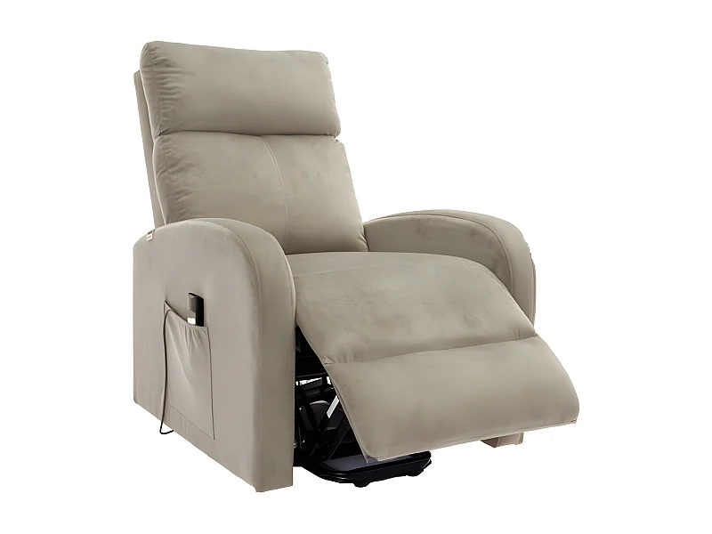 Poltrona Reclinavel Electronica Irene, Sofá de 1 lugar, Marrom