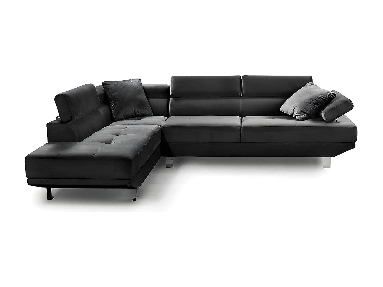 Sofa Rinconera Chaise Longue Executive 262cm Negro, Chaise Izquierdo
