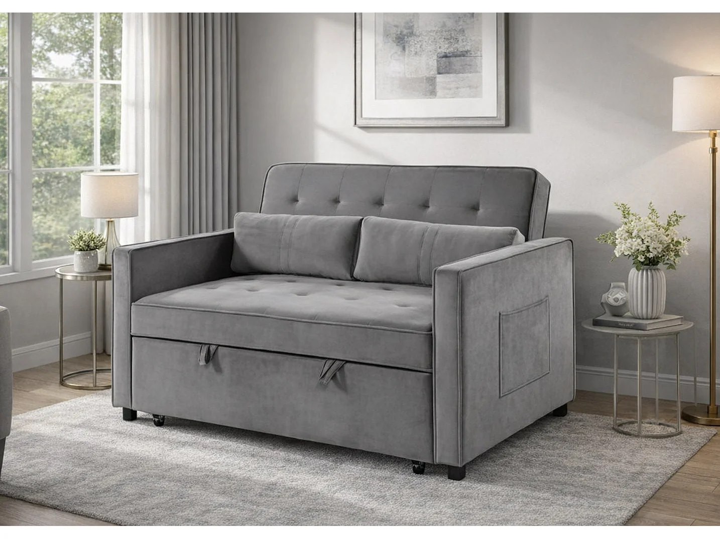 Sofa Cama de Matrimonio Japon 132cm Gris