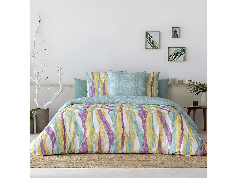 Funda nórdica reversible 100% algodón 140x200 cm WAVE A-B