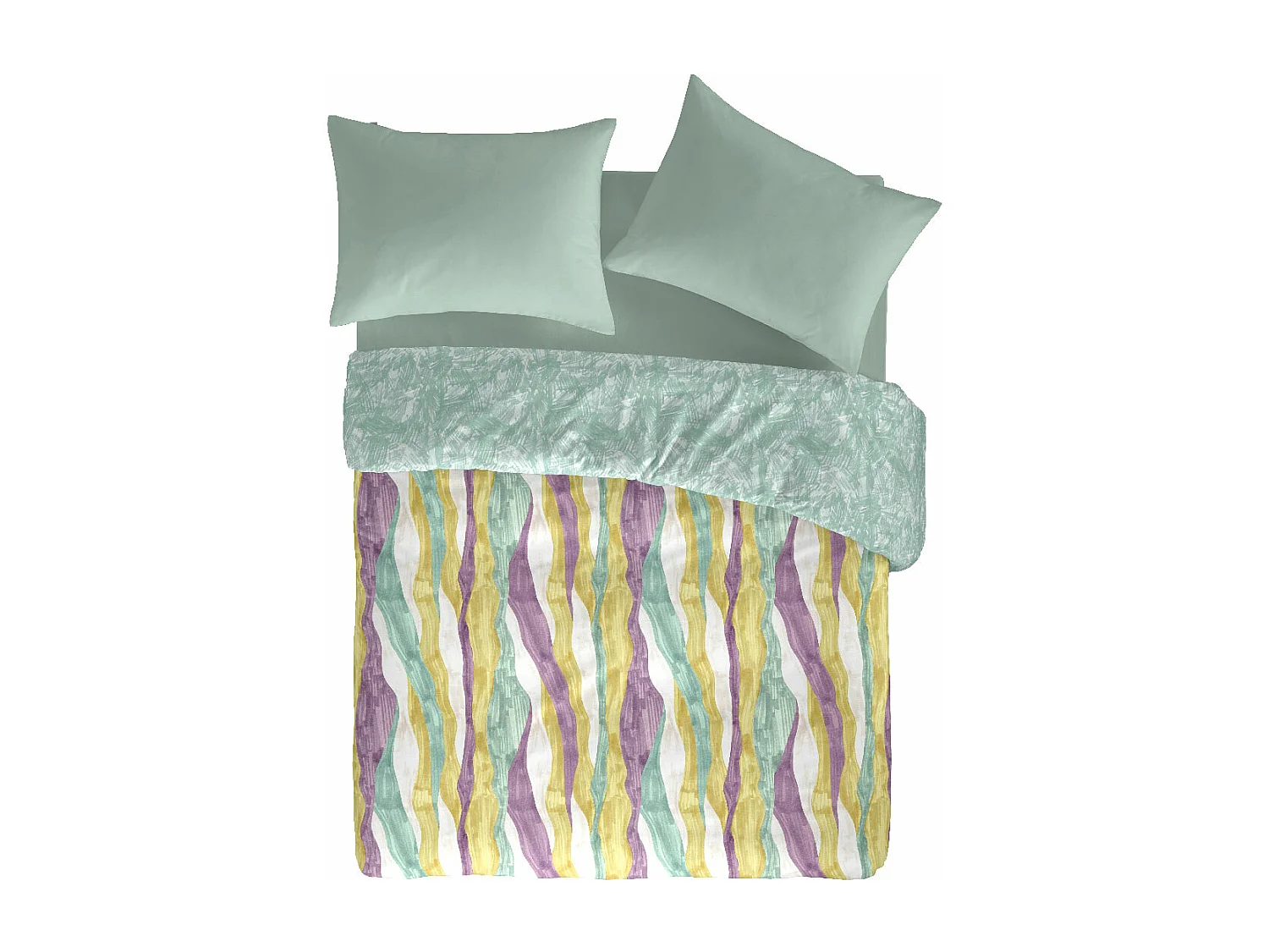 Funda nórdica reversible 100% algodón 155x220 cm WAVE A-B