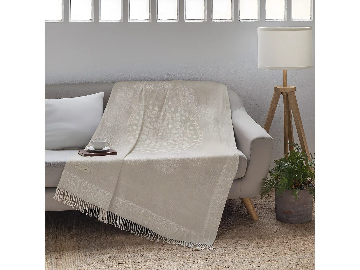 Plaid taupe 130x170 cm RABELAIS