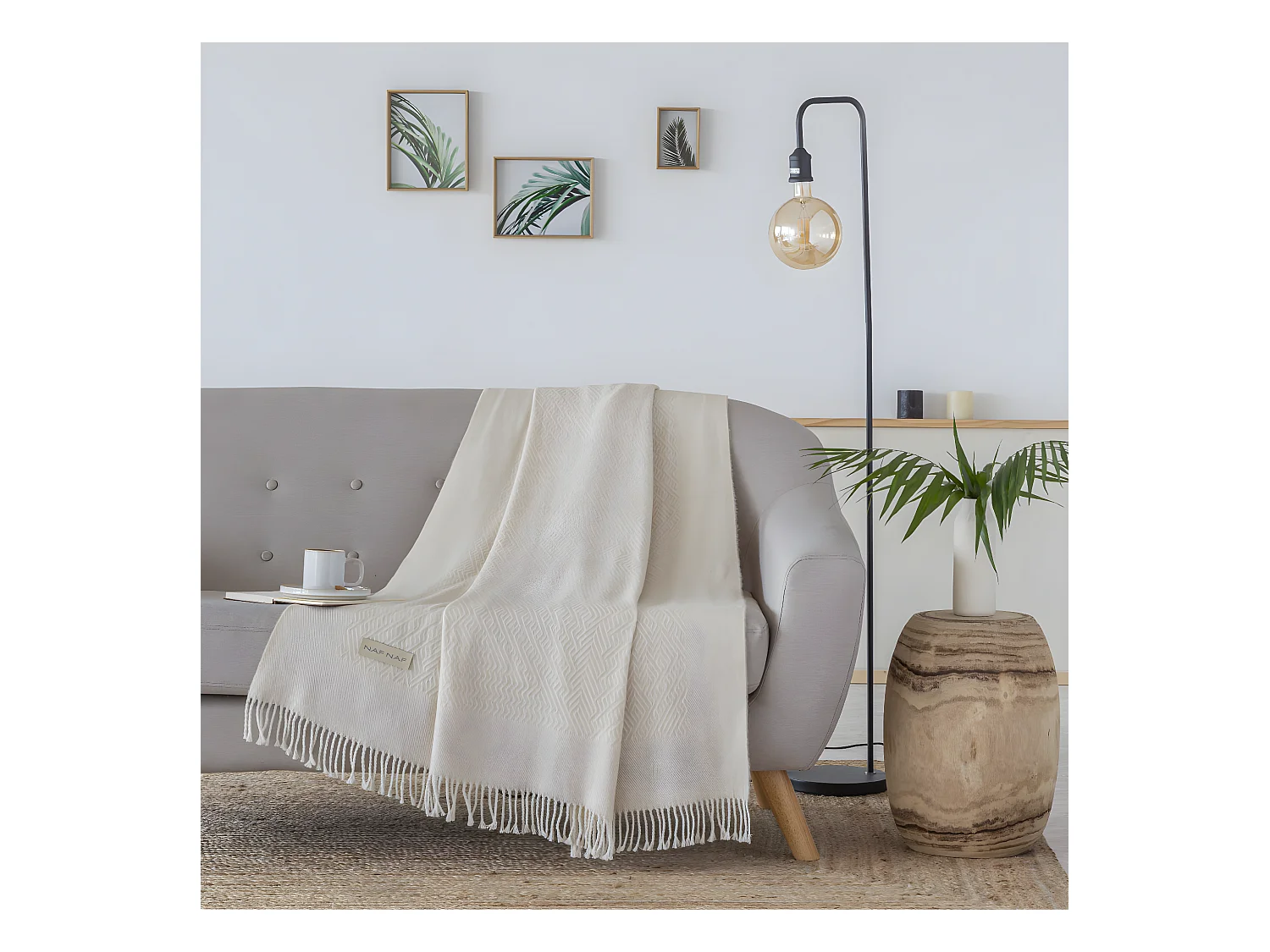 Plaid beige 130x170 cm BALZAC