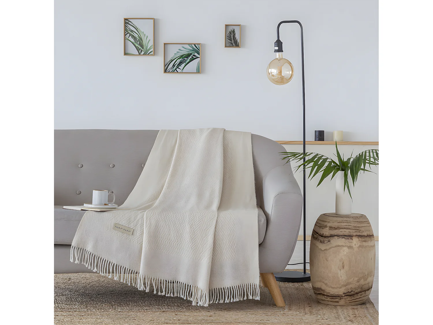 Plaid beige 130x170 cm BALZAC