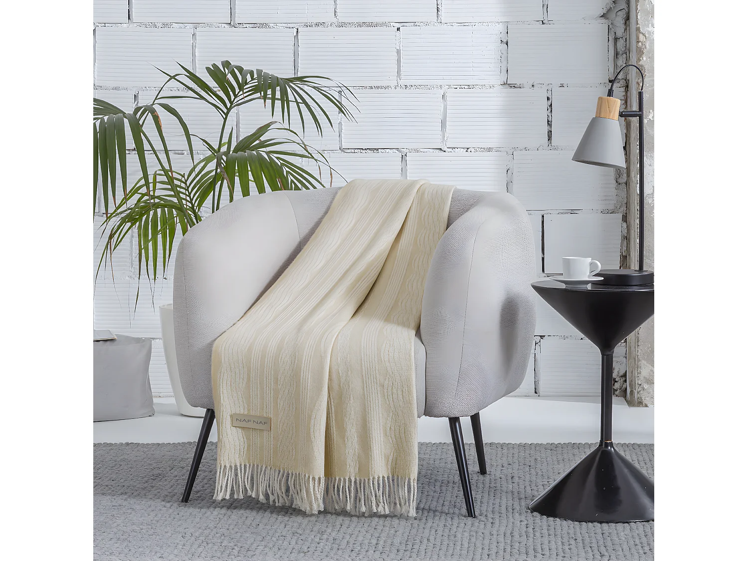 Plaid beige 130x170 cm FONTAINE