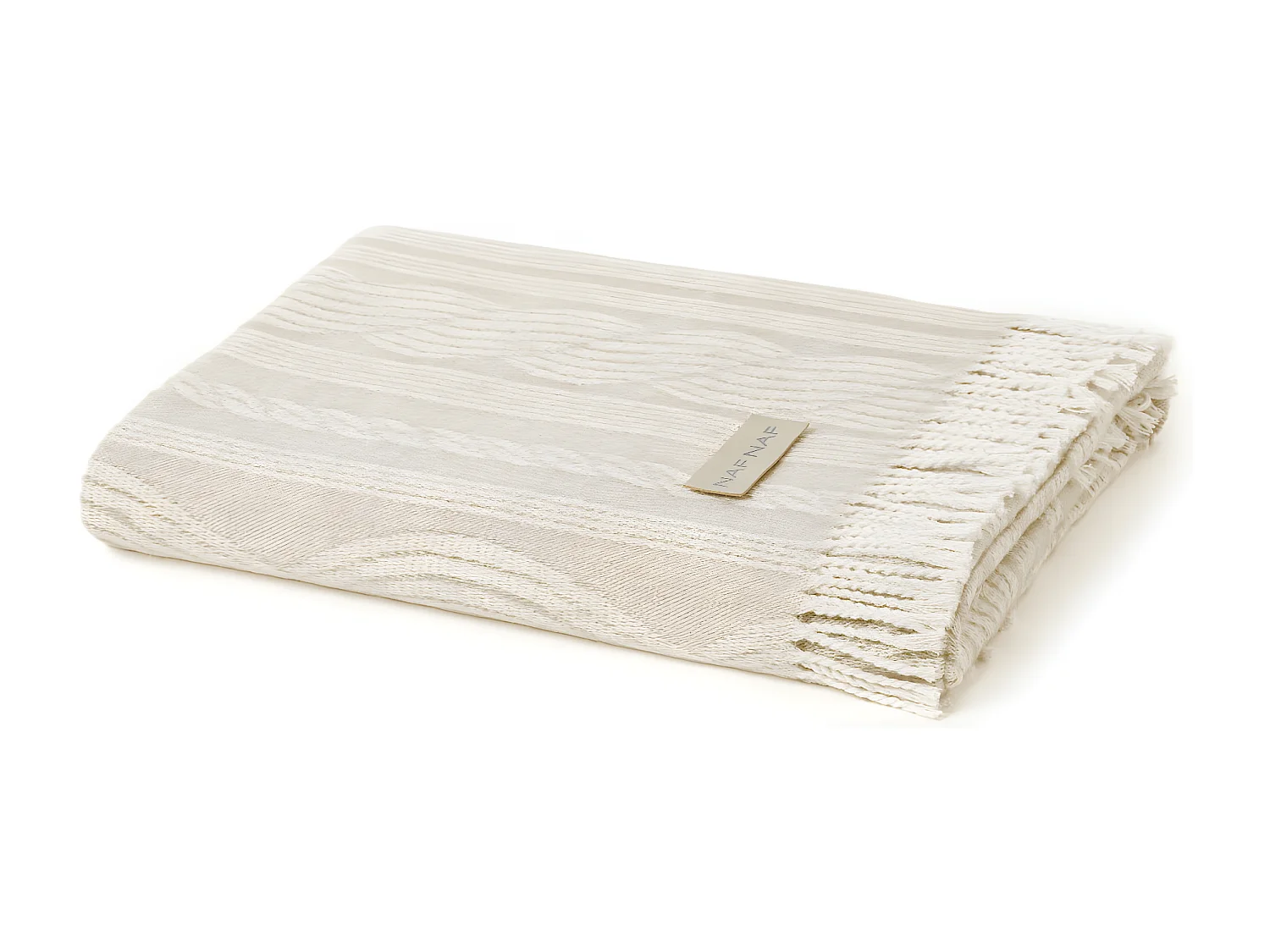 Plaid taupe 130x170 cm FONTAINE