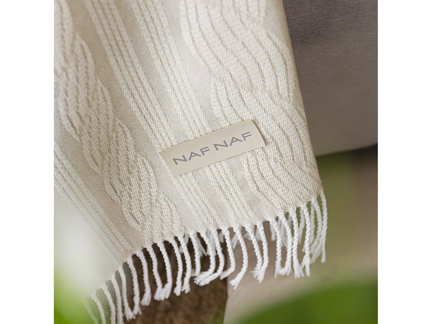 Plaid taupe 130x170 cm FONTAINE