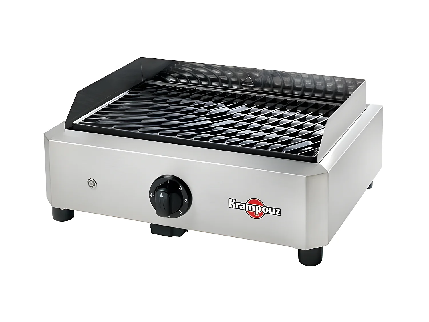 GRIL ELECTRIQUE 1700W TH 300°C PLAQUE FONTE 40X25 CM INOX KRAMPOUZ - GECIM1OA00