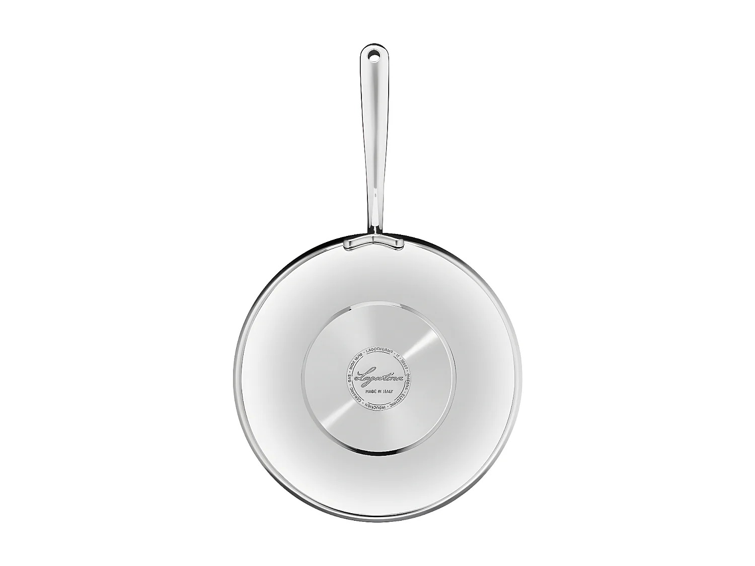 Lagostina Poêle wok inox 26cm avec couvercle - 011204042026