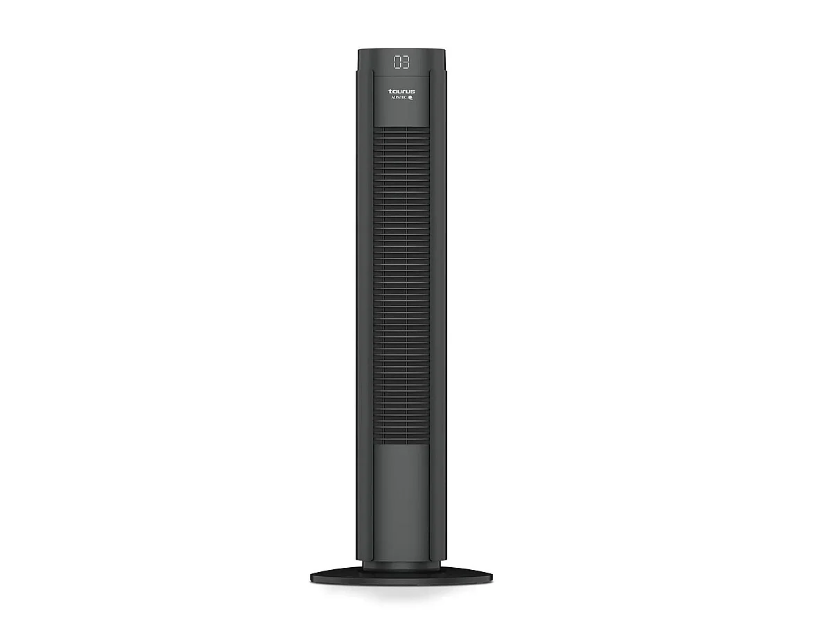 Taurus Alpatec Turmventilator 76cm 50W 4 Geschwindigkeiten Schwarz - Fernbedienung, Digitale Anzeige, Oszillation