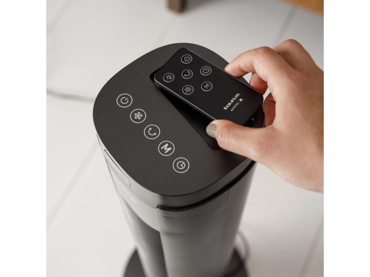 Taurus Alpatec Turmventilator 76cm 50W 4 Geschwindigkeiten Schwarz - Fernbedienung, Digitale Anzeige, Oszillation