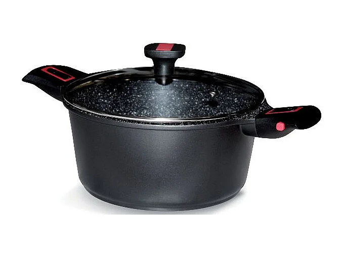 Baumalu Faitout aluminium anti-adhérent 24cm + couvercle - 383605