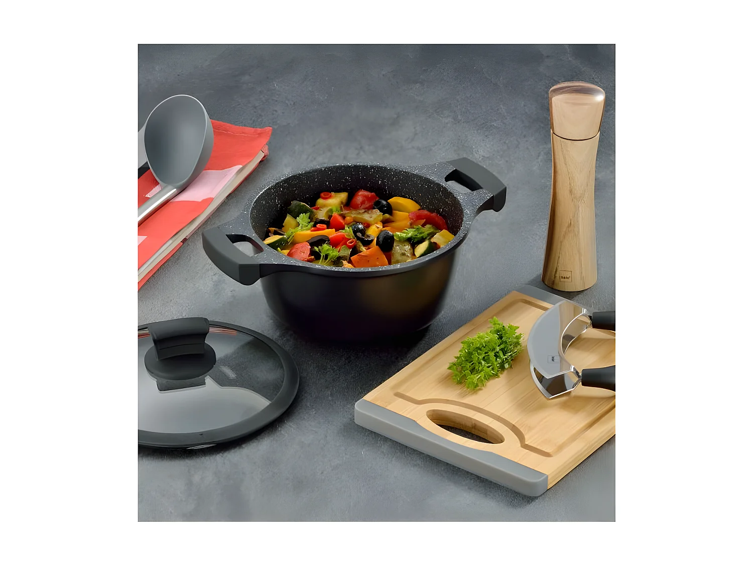 Kela Line Faitout fonte d'aluminium 20cm avec couvercle - 12218