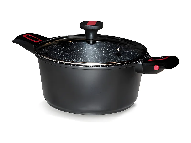 Baumalu Faitout aluminium anti-adhésif 24cm + couvercle - 383606