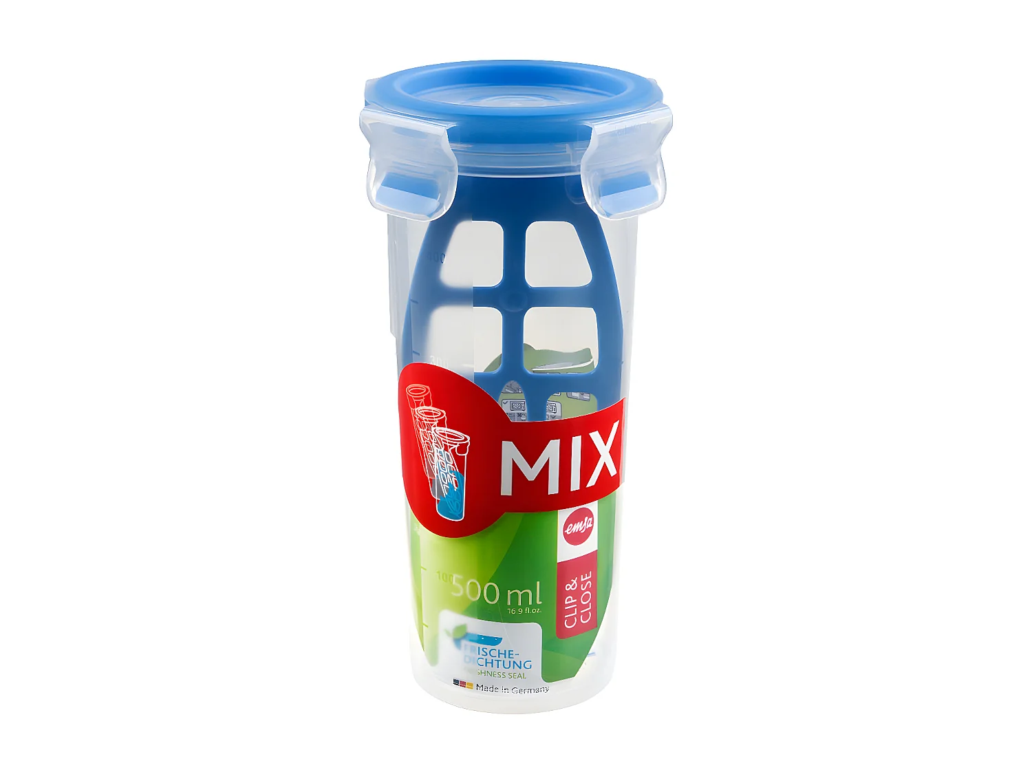 Emsa Boîte alimentaire shaker avec couvercle 0.5l 3d - 508555