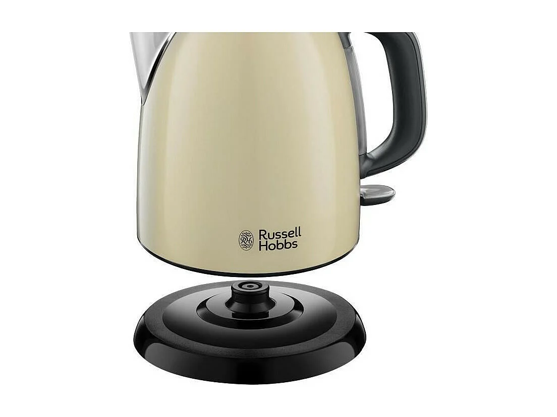 RUSSEL HOBBS 24994-70 Bouilloire Compacte Colours Plus Capacite 1 L Filtre Anti-Calcaire Amovible Lavable - Creme