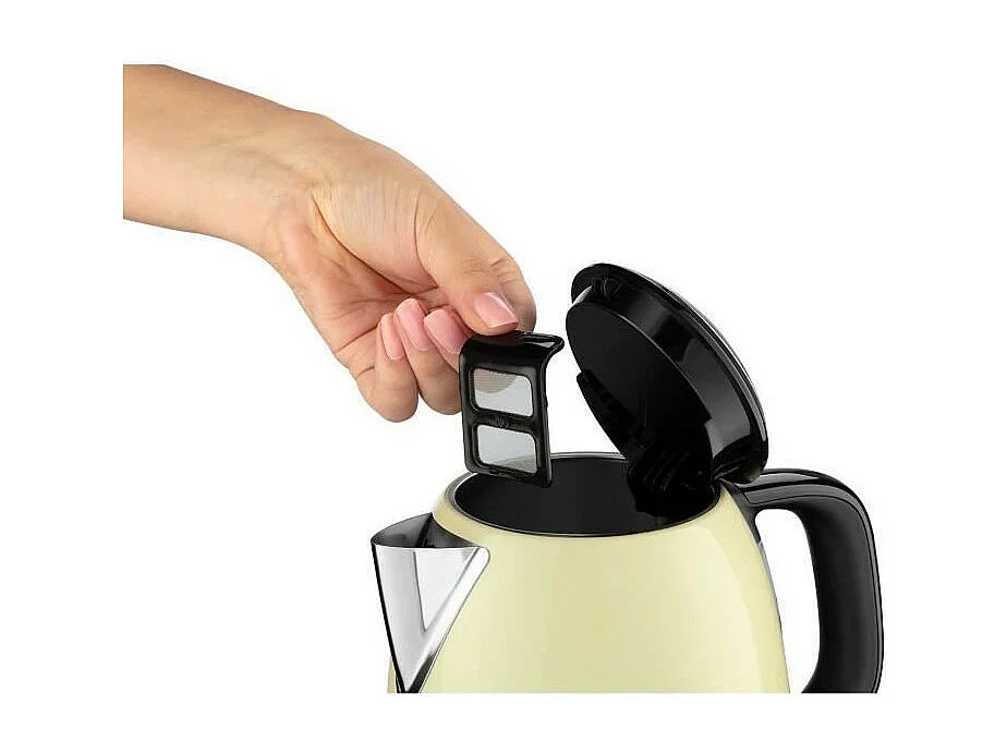 RUSSEL HOBBS 24994-70 Bouilloire Compacte Colours Plus Capacite 1 L Filtre Anti-Calcaire Amovible Lavable - Creme